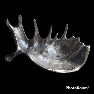 Silver Decorative Antler Dish